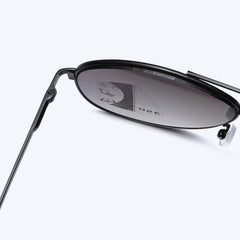 Men's Multifocal Metal Double Bridge Sunglasses Vintage Alloy Glasses