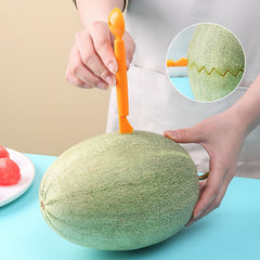 2in1 Fruit Scoop Plastic Watermelon Spoon Ice Cream Scoop Kitchen Stuff