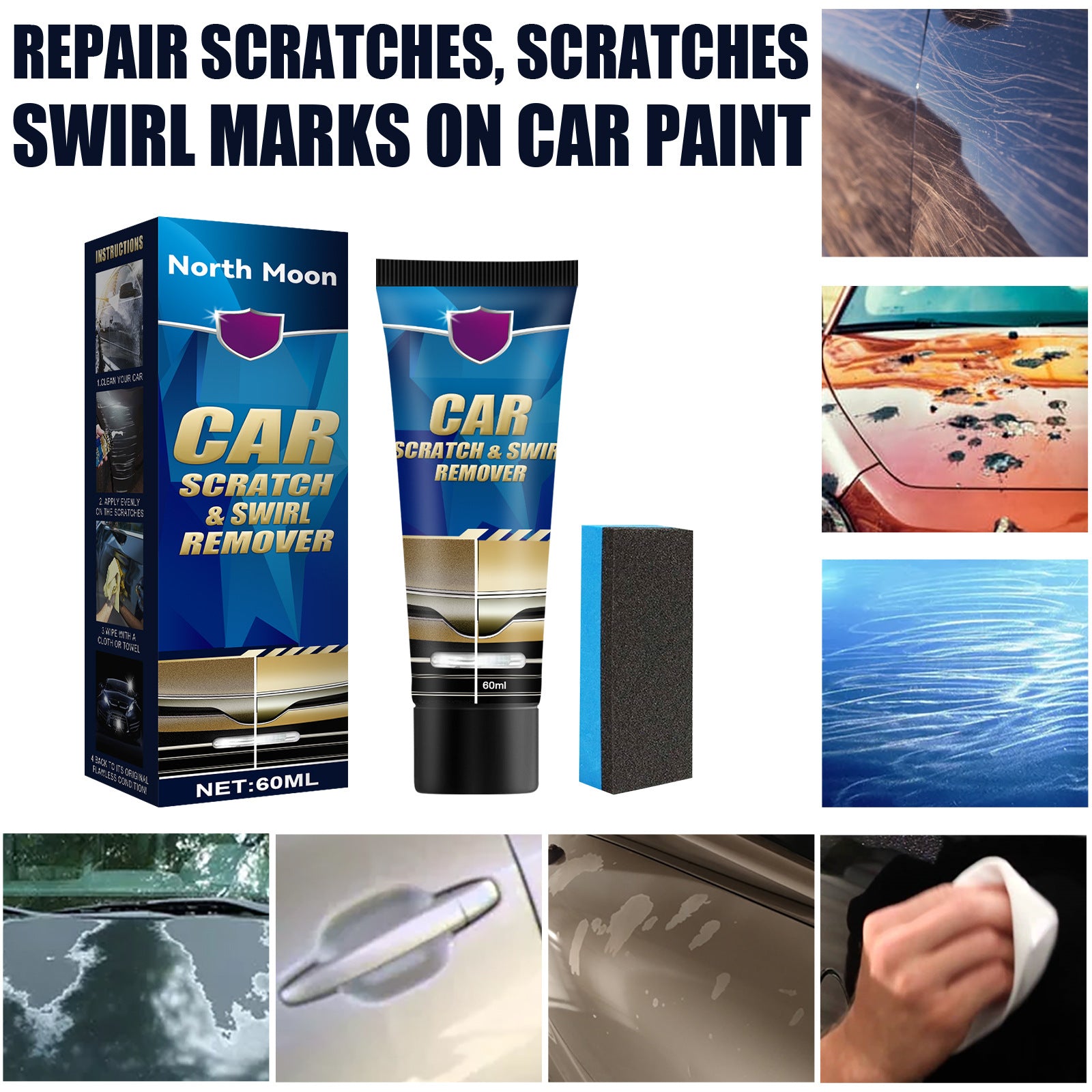 Car Scratch Repair Paste - Paint Surface Scratch Polishing Wax