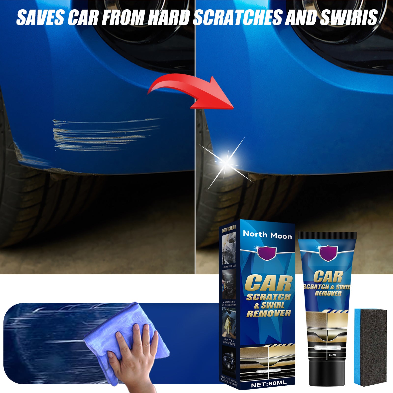 Car Scratch Repair Paste - Paint Surface Scratch Polishing Wax