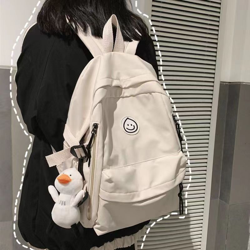 Large Capacity Nylon Backpack Duck Pendant Lightweight Travel Bag