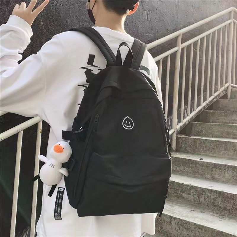 Large Capacity Nylon Backpack Duck Pendant Lightweight Travel Bag