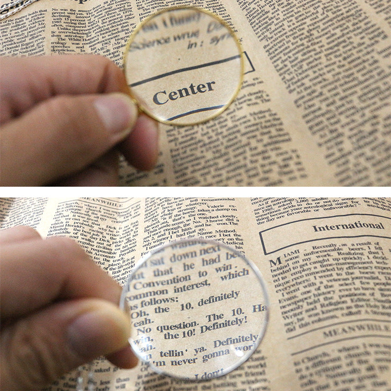 Monocle Pendant Necklace Magnifier Coin Magnifying Glass