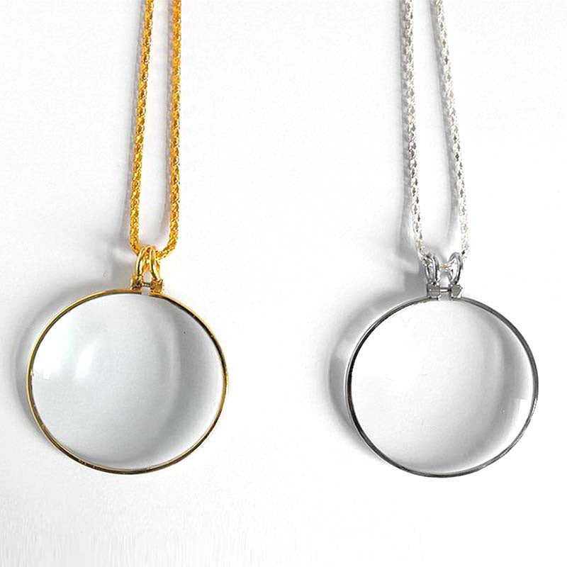 Monocle Pendant Necklace Magnifier Coin Magnifying Glass