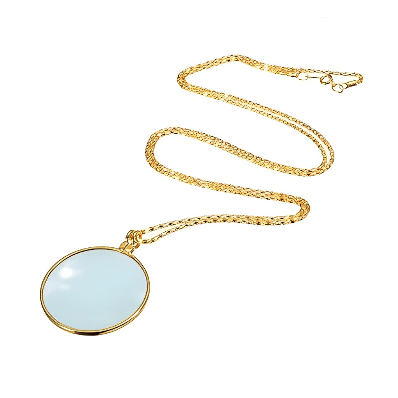 Monocle Pendant Necklace Magnifier Coin Magnifying Glass