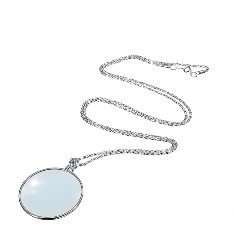 Monocle Pendant Necklace Magnifier Coin Magnifying Glass