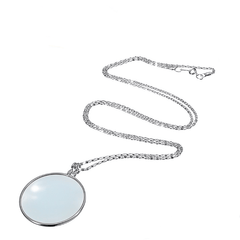 Monocle Pendant Necklace Magnifier Coin Magnifying Glass