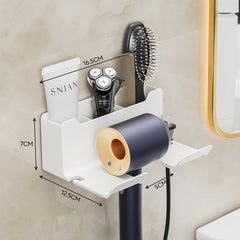 Wall Mounted Hair Dryer Organizer Punch Hair Dryer Storage Rack