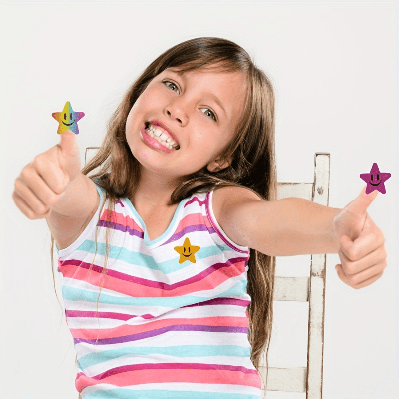 10sheets Happy Face Star Stickers Behavior Reward DIY Crafts Scrapbooking