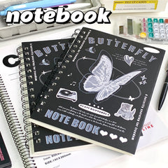 Sleek Spiral Coil Crystal Glass A5 Notebook for Students & Writers