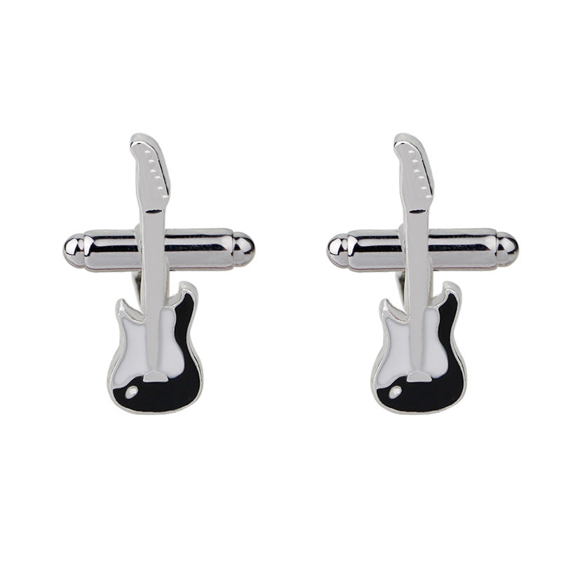 Musical Note Cufflinks Guitar Piano Shirt Button