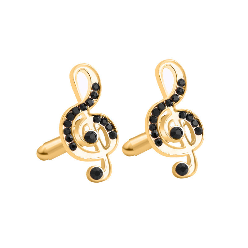 Musical Note Cufflinks Guitar Piano Shirt Button