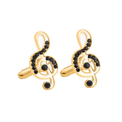 Musical Note Cufflinks Guitar Piano Shirt Button