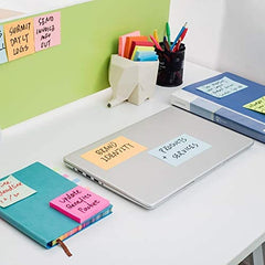 5 Pack Sticky Notes 500 Sheets Bright Colored 38mm Square Shape Office Study
