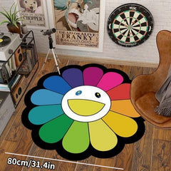 Colorful Sunflower Baby Play Mat Round Crawling Pad