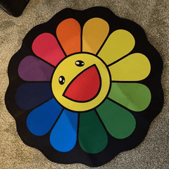 Colorful Sunflower Baby Play Mat Round Crawling Pad