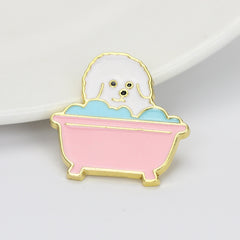 Cartoon Puppy Alloy Pin Animal Badge Clothing Accessories