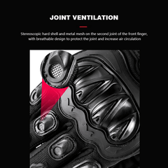 Breathable Touchscreen Motorcycle Gloves Anti Slip Hard Knuckles Protection