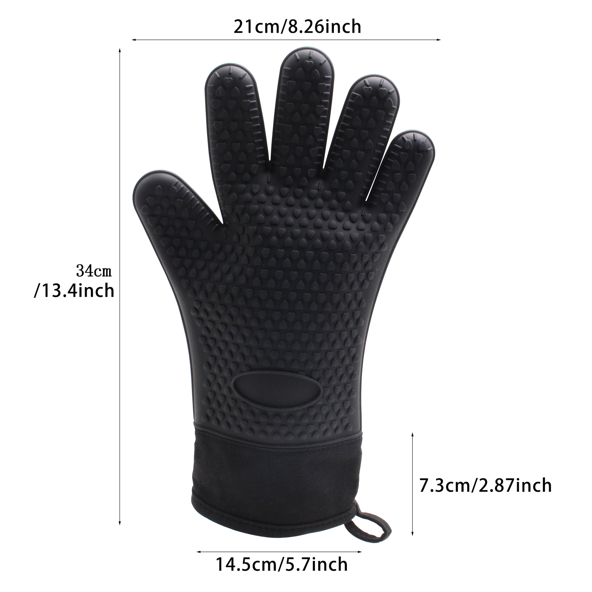 Silicone BBQ Gloves Heat Resistant Waterproof Kitchen Mitts