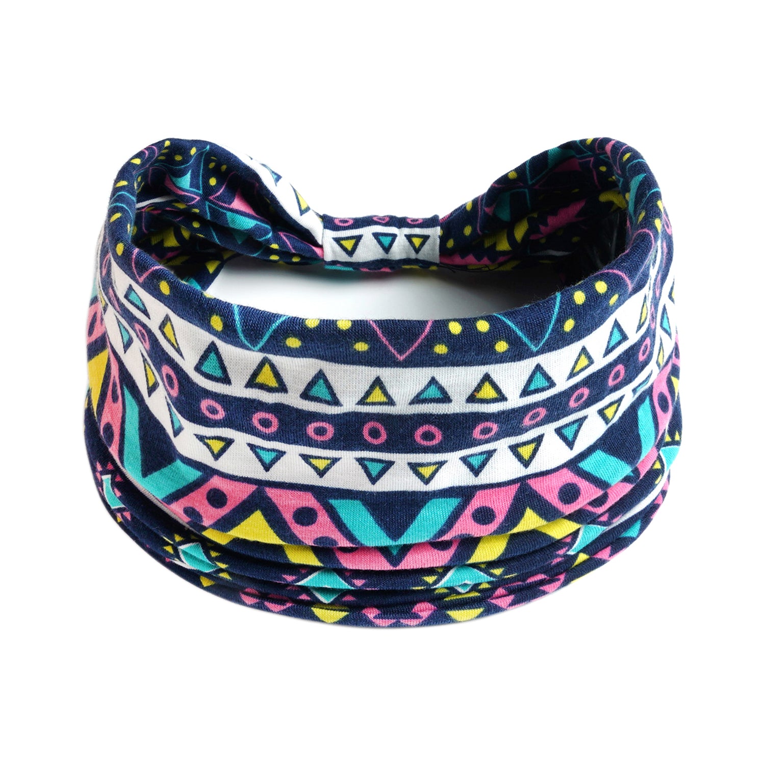Geometry Print Wide Headband Hairband for Yoga Fitness Workout