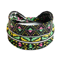 Geometry Print Wide Headband Hairband for Yoga Fitness Workout