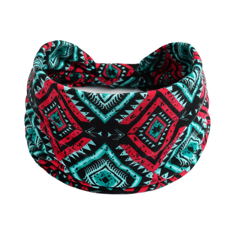 Boho Stretchy Wide Headbands Knot Turban Yoga Sweatband