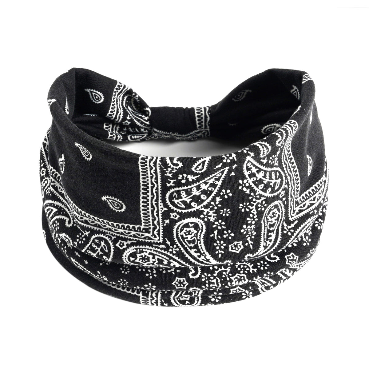 Paisley Pattern Seamless Sports Headband Boho Style Stretchy Leopard Print