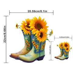 Sunflower Cowboy Boots Retro Decals Heat Transfer Printing Patch