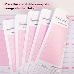 Spanish A5 Weekly Planner Notebook - School & Office Stationery