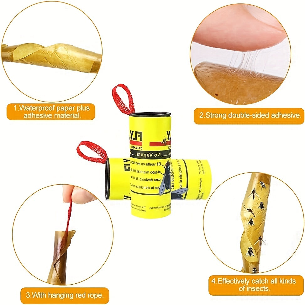32pcs Sticky Fly Trap Tape Non Toxic Safe Kids Pets