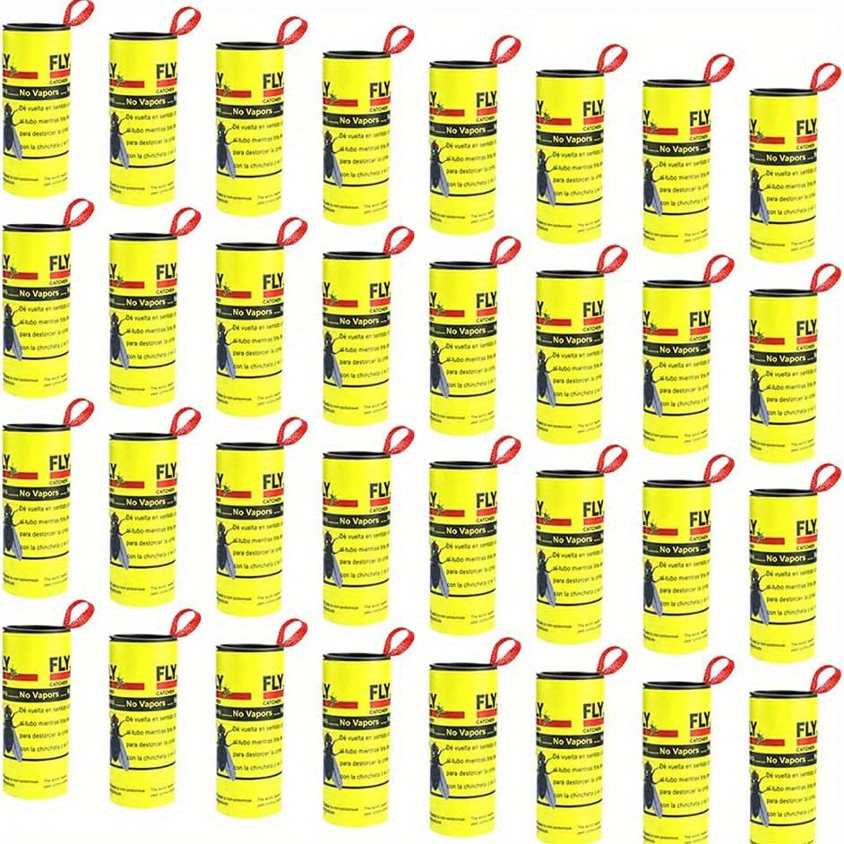 32pcs Sticky Fly Trap Tape Non Toxic Safe Kids Pets