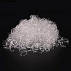 500pcs Transparent Elastic Rubber Band Ponytail Holder Hair Styling Tool
