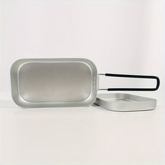 Aluminum Lunch Box Set Portable Foldable Heatable Bento Box