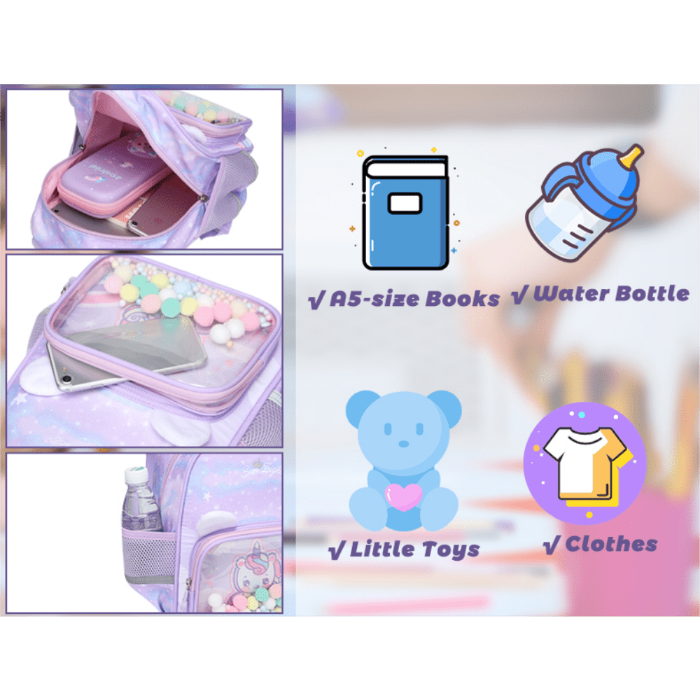 Preschool Mini Backpacks For Girls Boys Clear School Bag Waterproof Rucksack