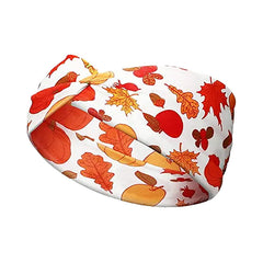 Halloween Headband Maple Leaf Pumpkin Candy Print Headdress