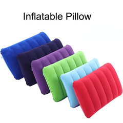 PVC Flocked Inflatable Nap Pillow for Camping