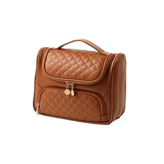 Argyle Pattern Makeup Bag Zipper Cosmetic Handbag Toiletry Wash Bag