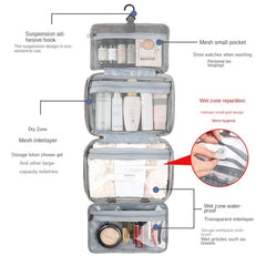 Portable Hanging Cosmetic Bag Zipper Makeup Storage Handbag