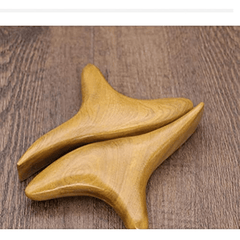 Thai Reflexology Massage Tool Wooden Wing Shape Spa Therapy Random
