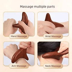 Thai Reflexology Massage Tool Wooden Wing Shape Spa Therapy Random