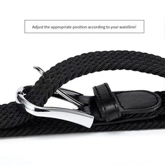 Men's Canvas Pin Buckle Elastic Casual Pants Belt