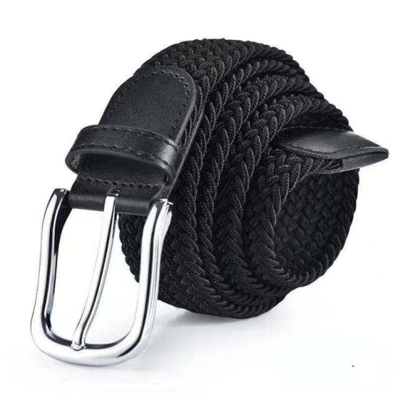 Men's Canvas Pin Buckle Elastic Casual Pants Belt