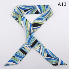 Silky Scarf Chain Printed Hair Scarf for Women Girls