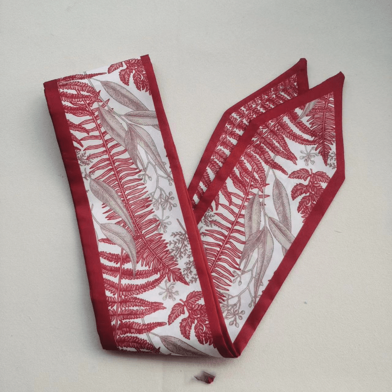 Vintage French Long Silk Hair Band Satin Bow Knotted Hair Scrunchies Elastic Tie