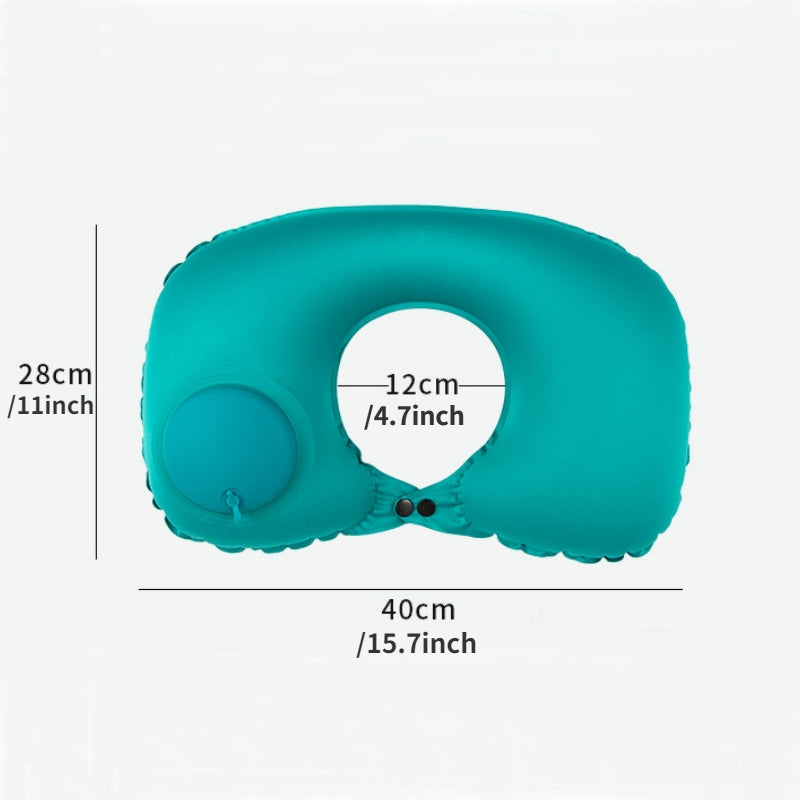 Inflatable U-Shape Neck Pillow Automatic Cervical Support