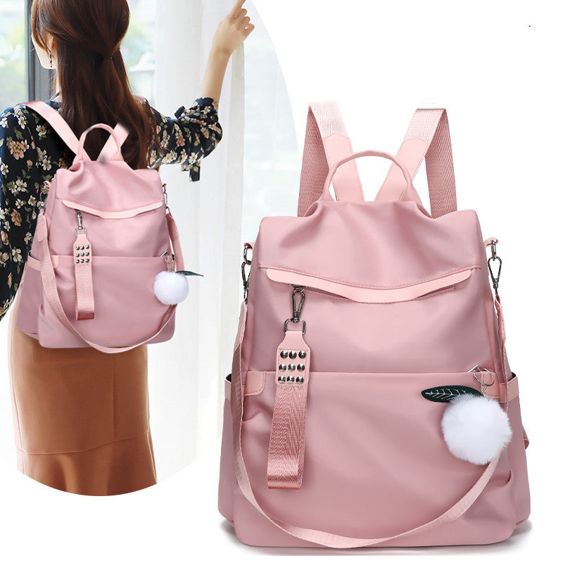 Anti Theft Large Capacity Preppy Backpack Oxford Durable Lightweight