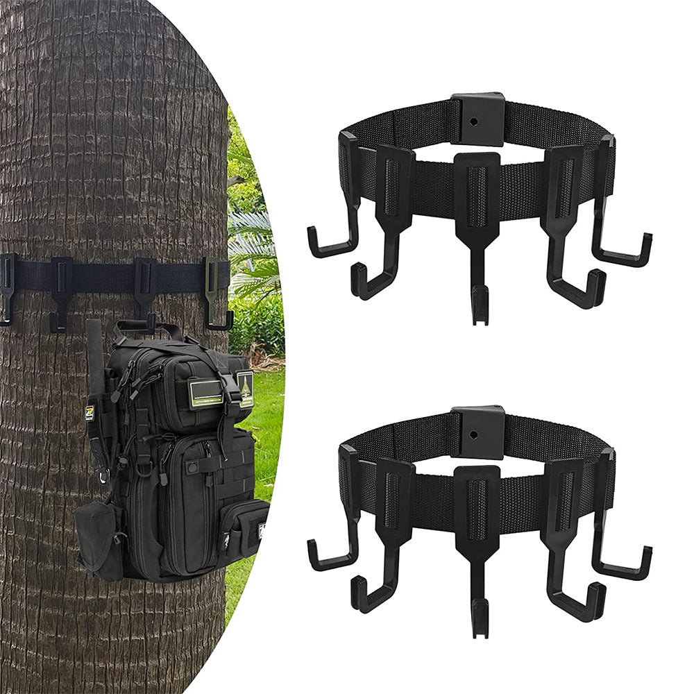 5-Hook Gear Hangers for Camping & Bow with Thickened Webbing