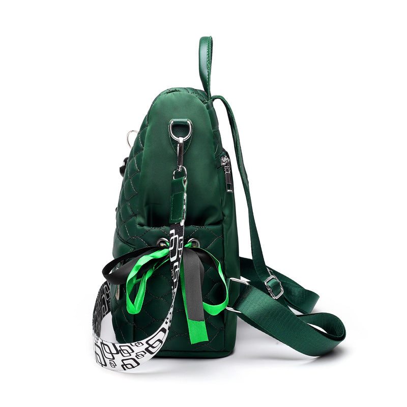 Quilted Anti Theft Large Capacity Preppy Backpack