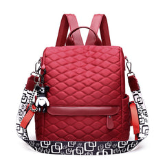 Quilted Anti Theft Large Capacity Preppy Backpack