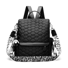 Quilted Anti Theft Large Capacity Preppy Backpack